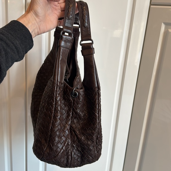 Bottega Veneta Hobo Intrecciato Campana Brown Leather handbag - Picture 3 of 15